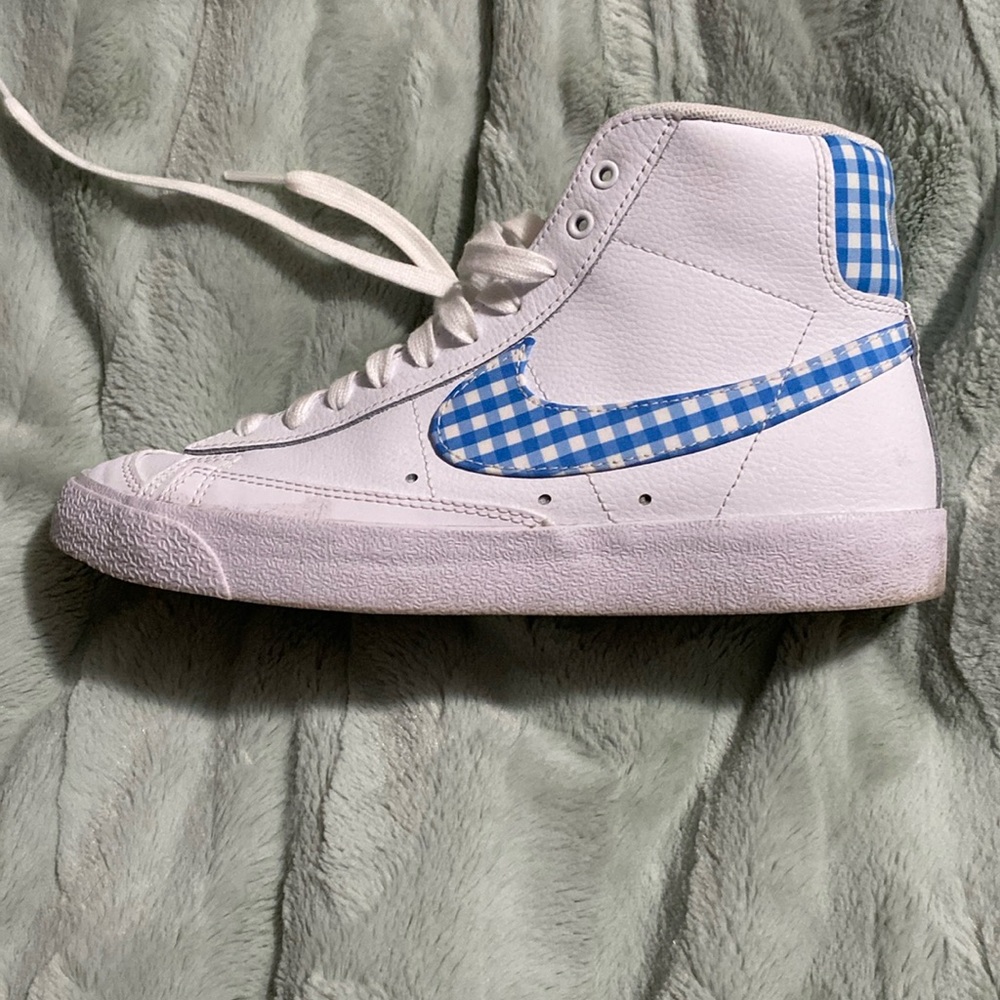 Nike Blazer Mid 'Gingham' White/Blue Women's Sneaker